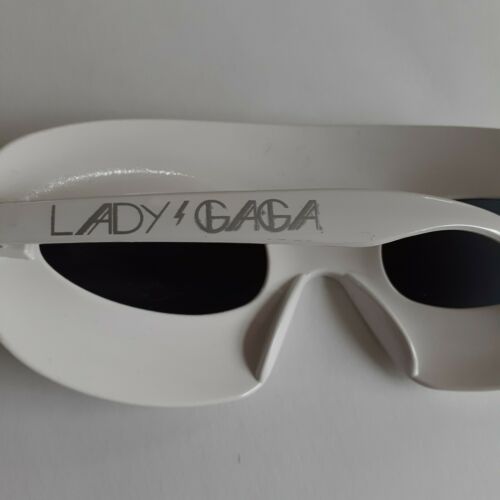 LADY GAGA Born This Way Distress Black T-SHIRT + White 2010 Lady Gaga SUNGLASSES - Fresh Stock Dated February 2026