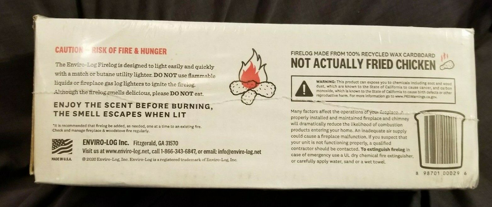 KFC Col Sanders 11 Herbs & Spices Firelog Limited-Edition - Fresh Stock Dated December 2025