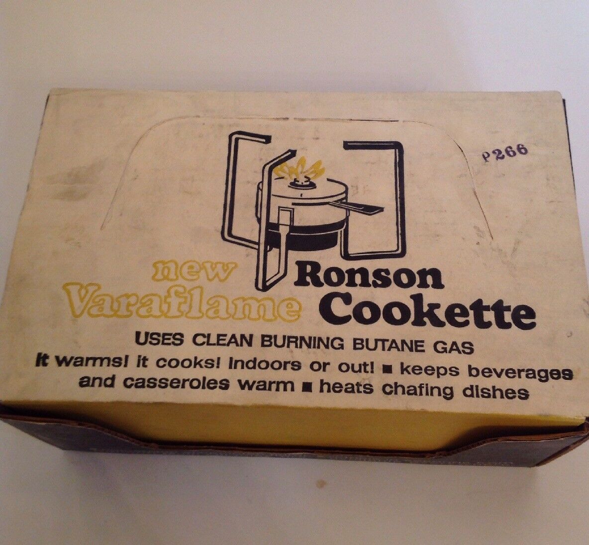 Ronson Varaflame Cookette Camp Stove Butane Gas Burner Vintage New In Box - Fresh Stock Dated February 2026