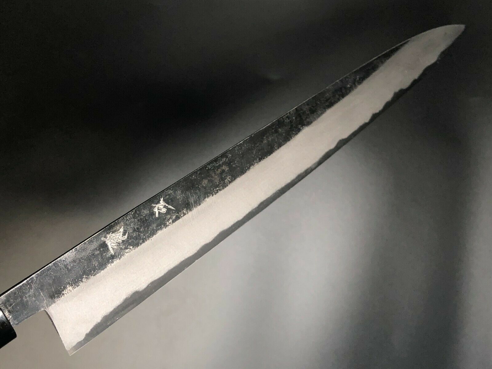 Japanese Kurouchi Forged Sujihiki Knife Slicer 300mm(11.8in) Blue#2 Double-Bevel - Fresh Stock Dated December 2025