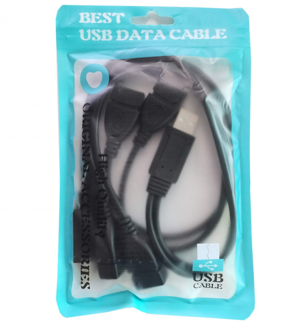 USB Splitter,USB Charger Cable,USB A 2.0 Male to Dual Female Jack 2 Pack - Fresh Stock Dated February 2026