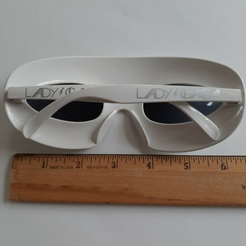 LADY GAGA Born This Way Distress Black T-SHIRT + White 2010 Lady Gaga SUNGLASSES - Fresh Stock Dated February 2026