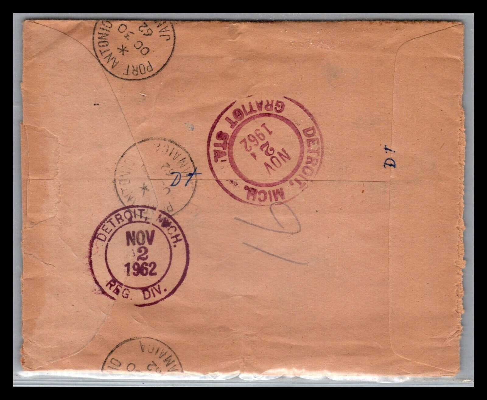 GP GOLDPATH: JAMAICA COVER 1962 REGISTERED LETTER _CV676_P08 - Fresh Stock Dated February 2026