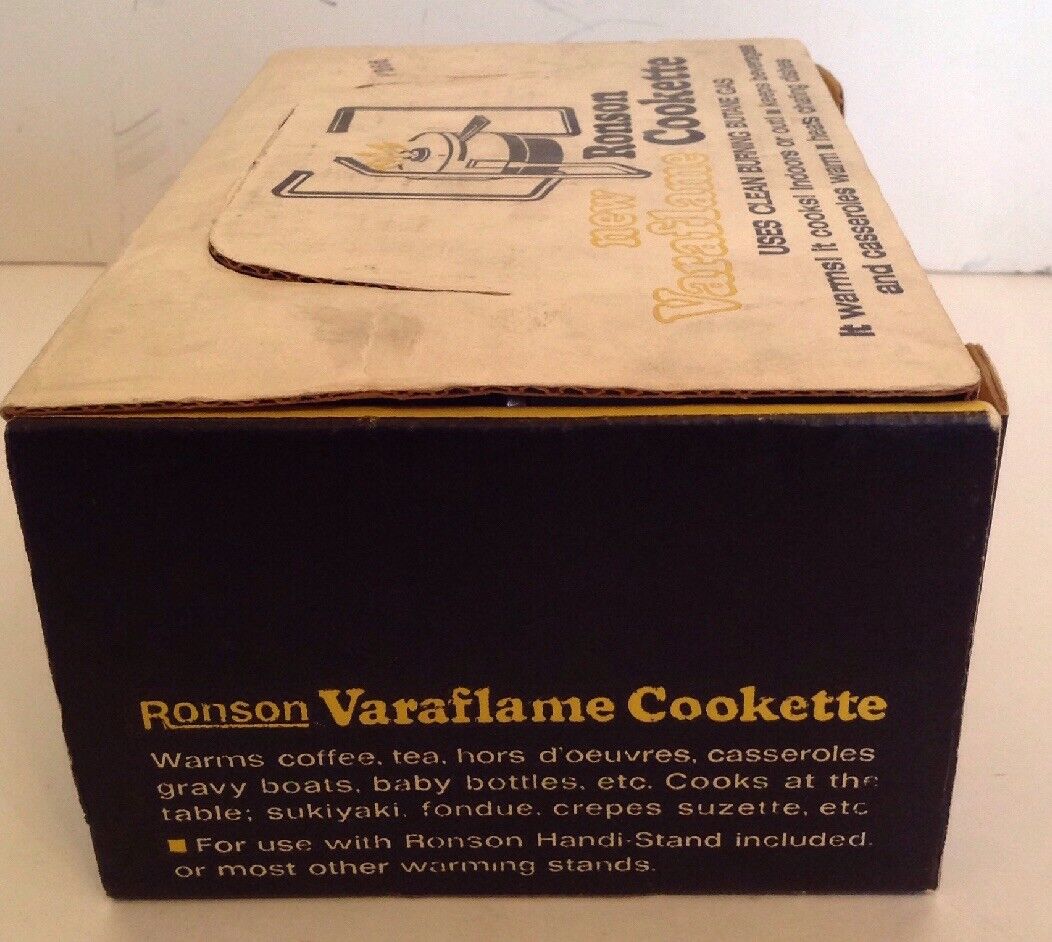 Ronson Varaflame Cookette Camp Stove Butane Gas Burner Vintage New In Box - Fresh Stock Dated February 2026