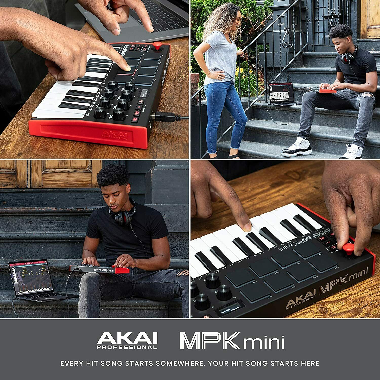 Akai Professional MPK Mini MKIII 25-Key MIDI Controller + USB 2.0 Hub & Cable - Fresh Stock Dated February 2026