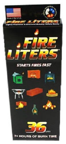 (3) ea Fire Liters 10836  36 Pack Fire Lighter Cubes for Starting Fireplace - Fresh Stock Dated December 2025