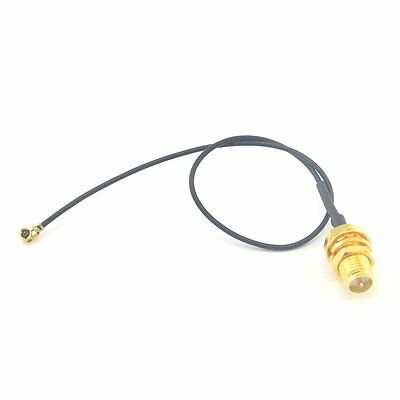 2x Coaxial Extension Adapter RP SMA Jack Female Pin Connector to IPX/U.FL 15cm - Fresh Stock Dated December 2025