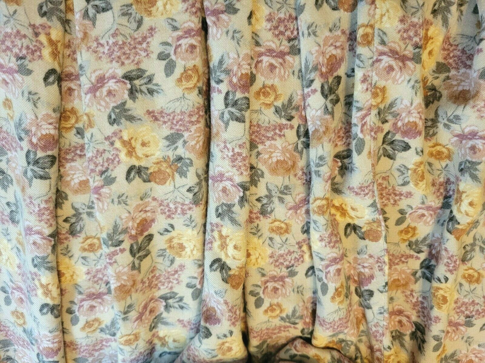 Laura Ashley Vintage Floral Cotton Skirt Elasticated Waist S (Waist:10.5