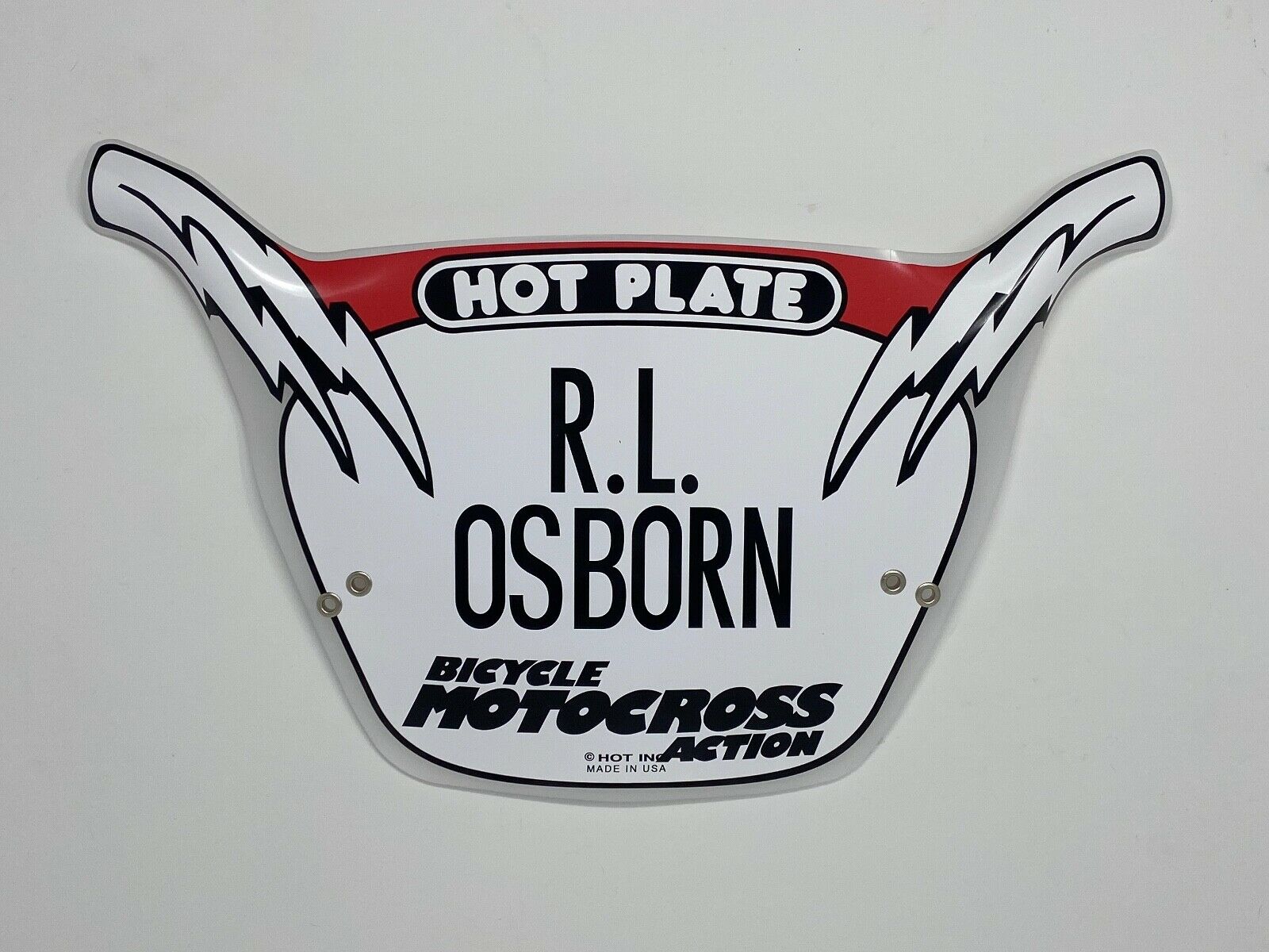 Bicycle Motocross Action Freestyle Team Number Plates, Mike Buff, RL Osborn - Fresh Stock Dated December 2025
