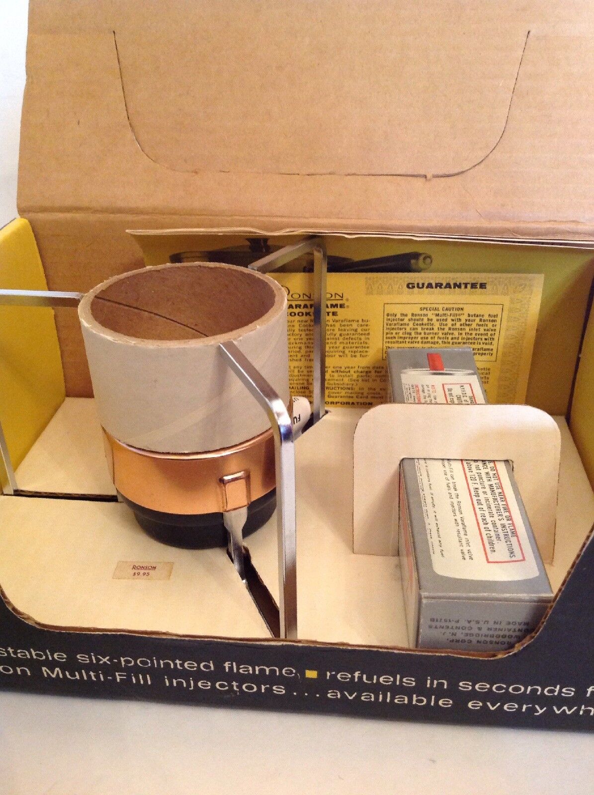 Ronson Varaflame Cookette Camp Stove Butane Gas Burner Vintage New In Box - Fresh Stock Dated February 2026