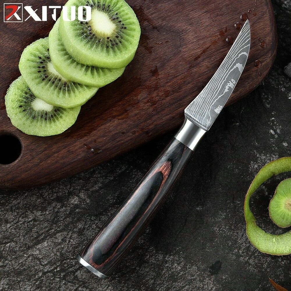XITUO 3.5 Inch Kitchen Chef Knife Kitchen Chef Steel Damascus Japanese Chef's - Fresh Stock Dated December 2025
