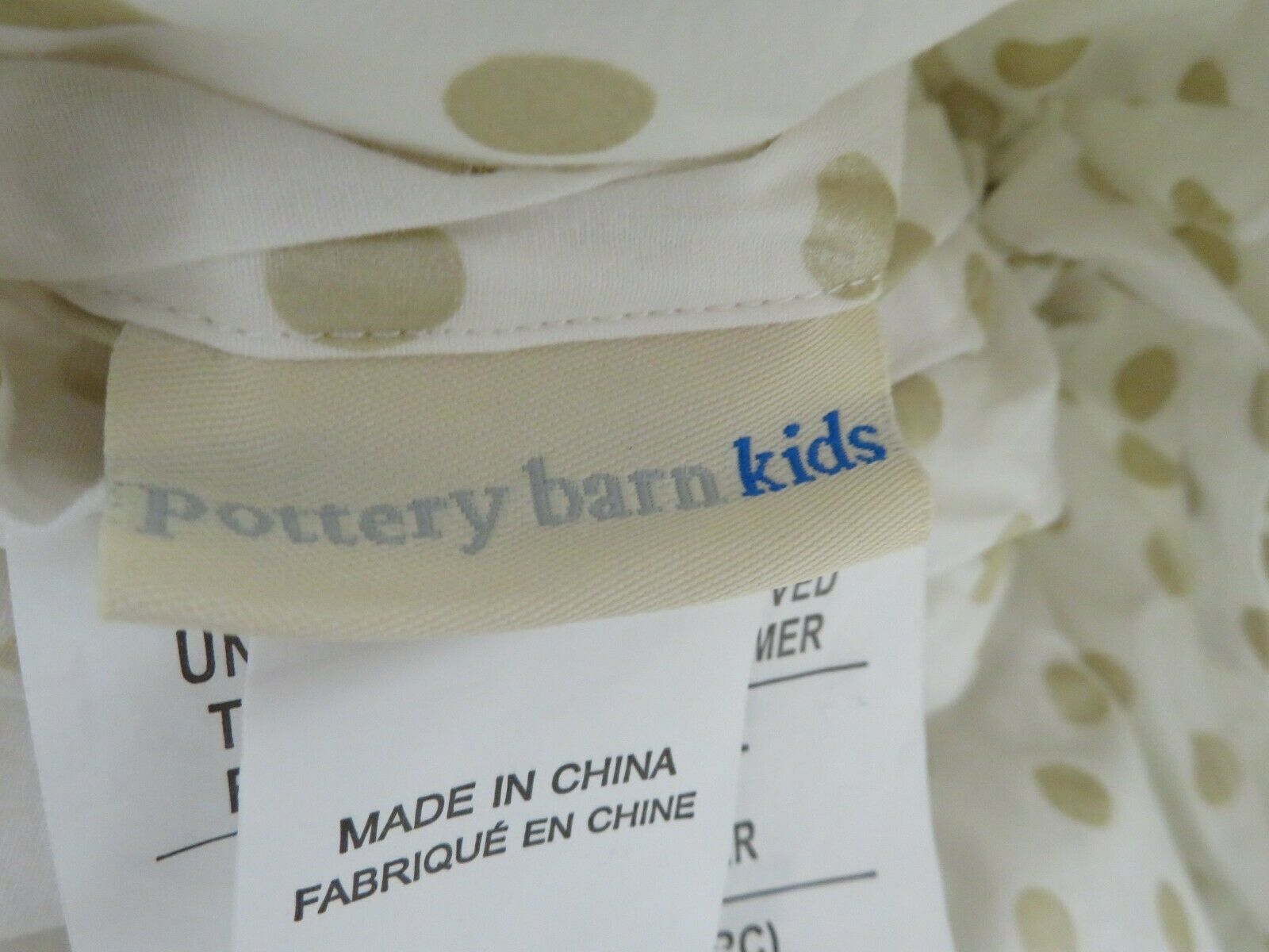 Pottery Barn Kids Gold Polka Dot  Quilted Euro Sham new - Fresh Stock Dated December 2025