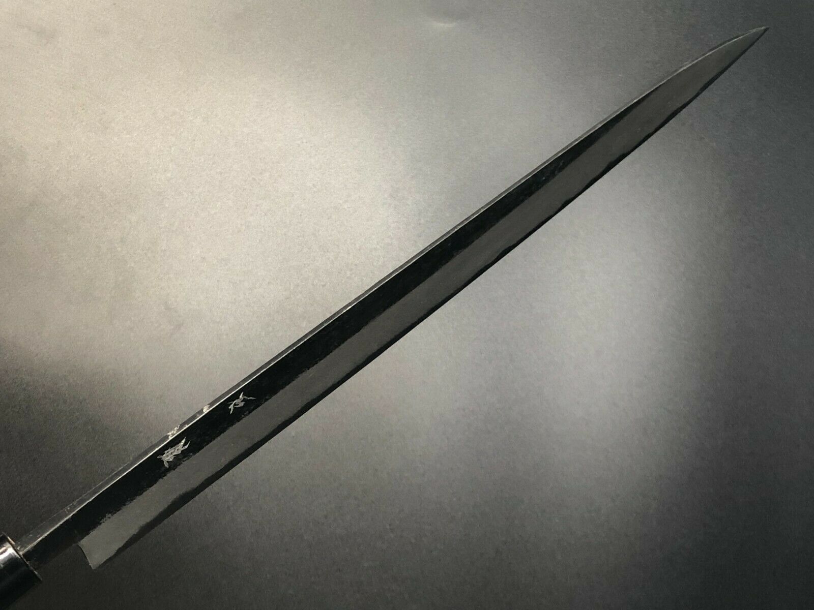 Japanese Kurouchi Forged Sujihiki Knife Slicer 300mm(11.8in) Blue#2 Double-Bevel - Fresh Stock Dated December 2025