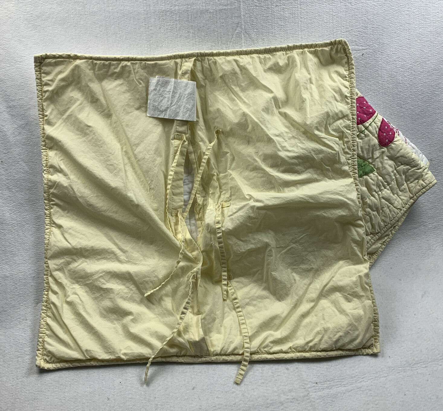 Pottery Barn Kids Quilted Floral Yellow Pair Euro Square Pillow Sham Pillowcase - Fresh Stock Dated January 2026