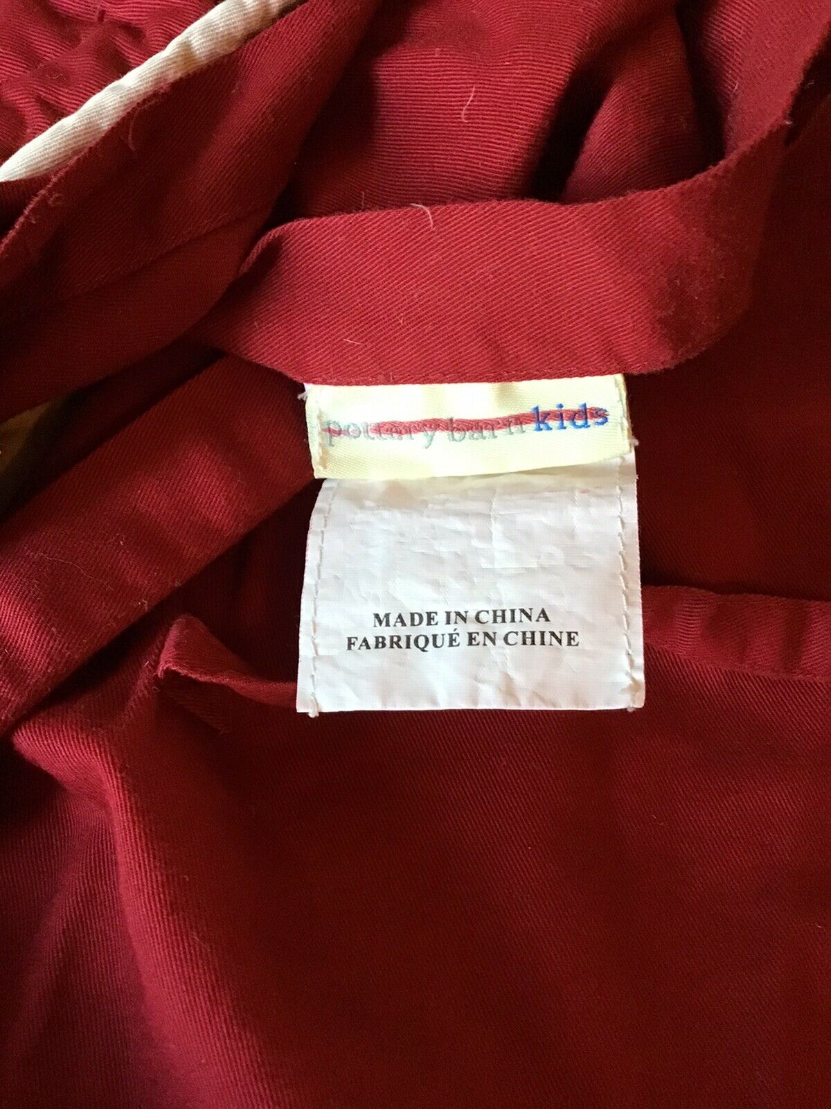 Pottery Barn Kids Full red & white stars pick stitched quilt, 2 standard, 1 blue - Fresh Stock Dated February 2026