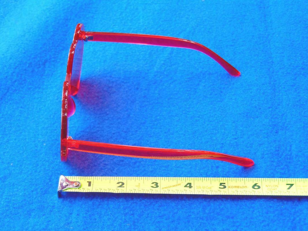 Rose Colored Glasses Heart Shaped Heavy Plexi Costume Props Drag Cosplay VR - Fresh Stock Dated February 2026