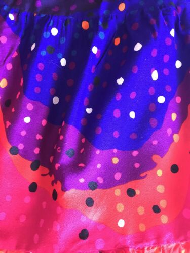 Vintage 70s Alice of California Hippie Polka Dot Flounce Maxi Hostess Skirt S - Fresh Stock Dated February 2026