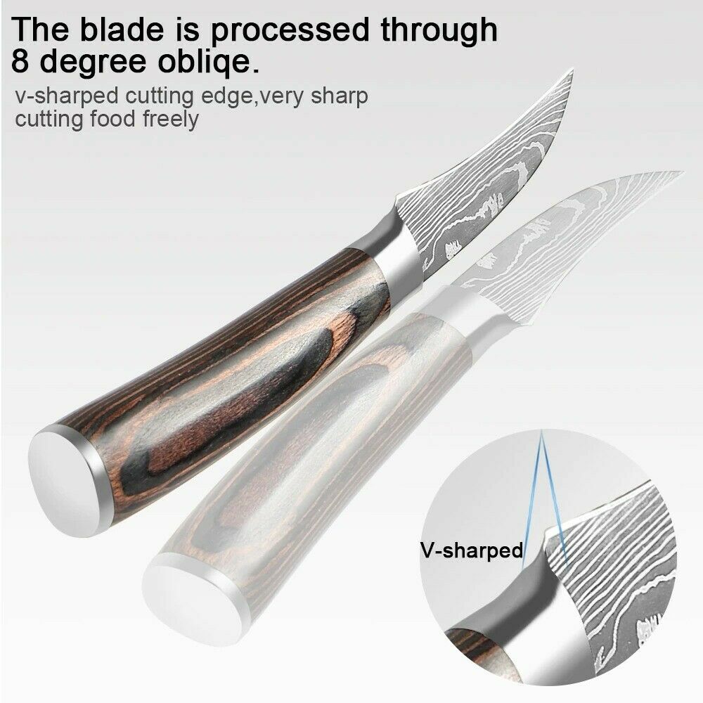 XITUO 3.5 Inch Kitchen Chef Knife Kitchen Chef Steel Damascus Japanese Chef's - Fresh Stock Dated December 2025