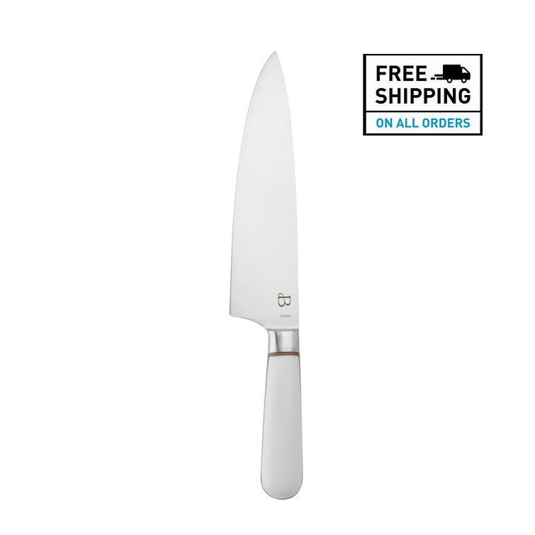 Beautiful 12-piece Kitchen Knife Block Set in White - Fresh Stock Dated December 2025