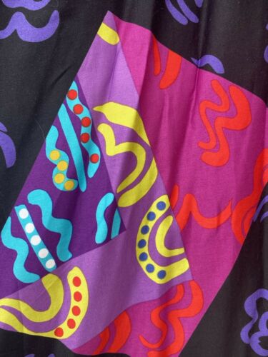 Vintage JEANNE MARC Full Maxi Skirt Size 8/10 Bright Multicolor Abstract Print - Fresh Stock Dated December 2025