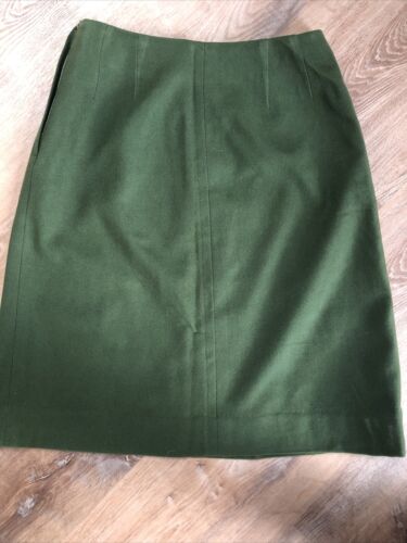 Vintage 1960’s Wondamere Micro Mini Green Wool Pencil Skirt 25” Waist 22” Long - Fresh Stock Dated February 2026