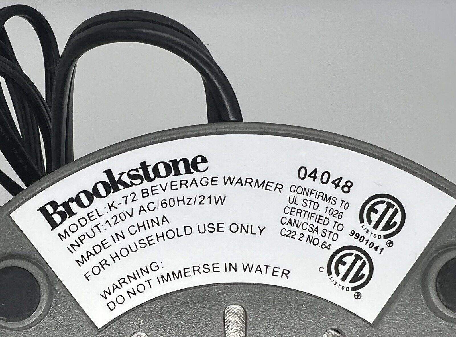 Brookstone Beverage Warmer K72AS-A Coffee Warmer Tea Desktop Mug High Low 21W - Fresh Stock Dated February 2026