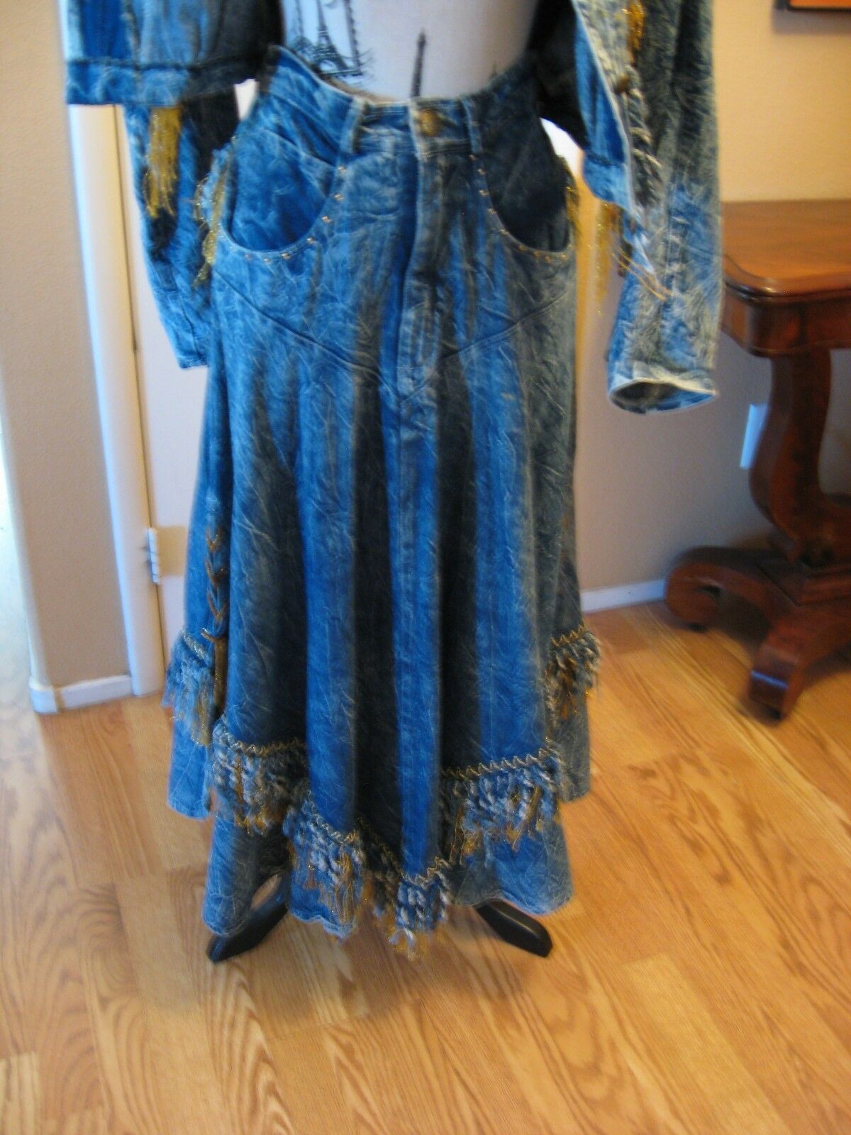 Carreli Acid-Washed Denim Western-Style Skirt & Jacket - Fresh Stock Dated December 2025