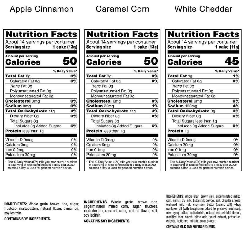 Quaker Rice Cakes, Variety Pack, 6 Bags - Fresh Stock Dated December 2025