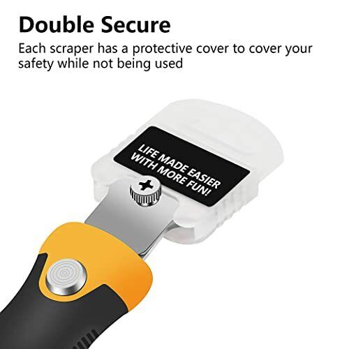 MulWark Multi-Purpose Mini Razor Scraper Set with Protective Blade Cover and 10p - Fresh Stock Dated February 2026