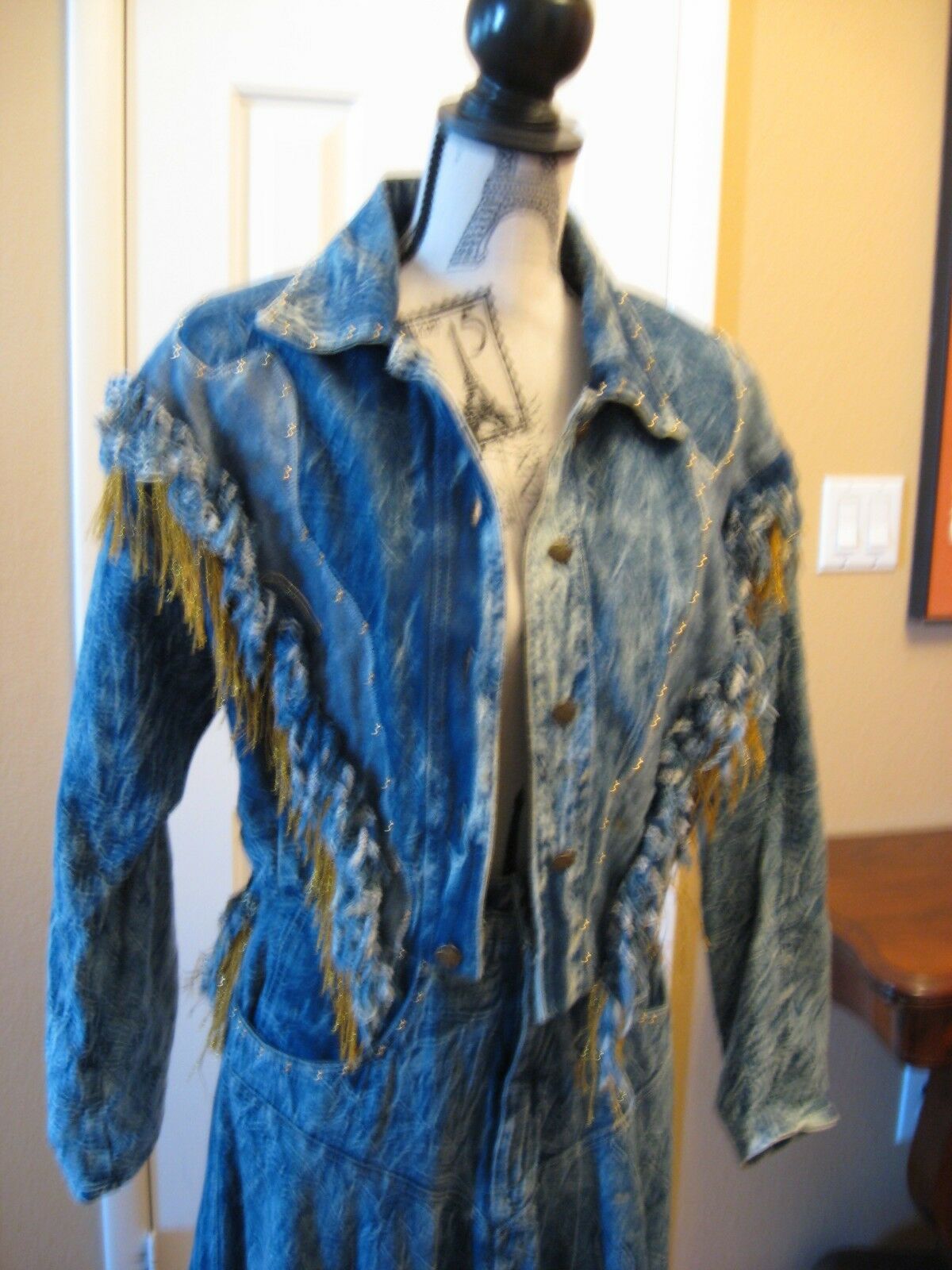 Carreli Acid-Washed Denim Western-Style Skirt & Jacket - Fresh Stock Dated December 2025