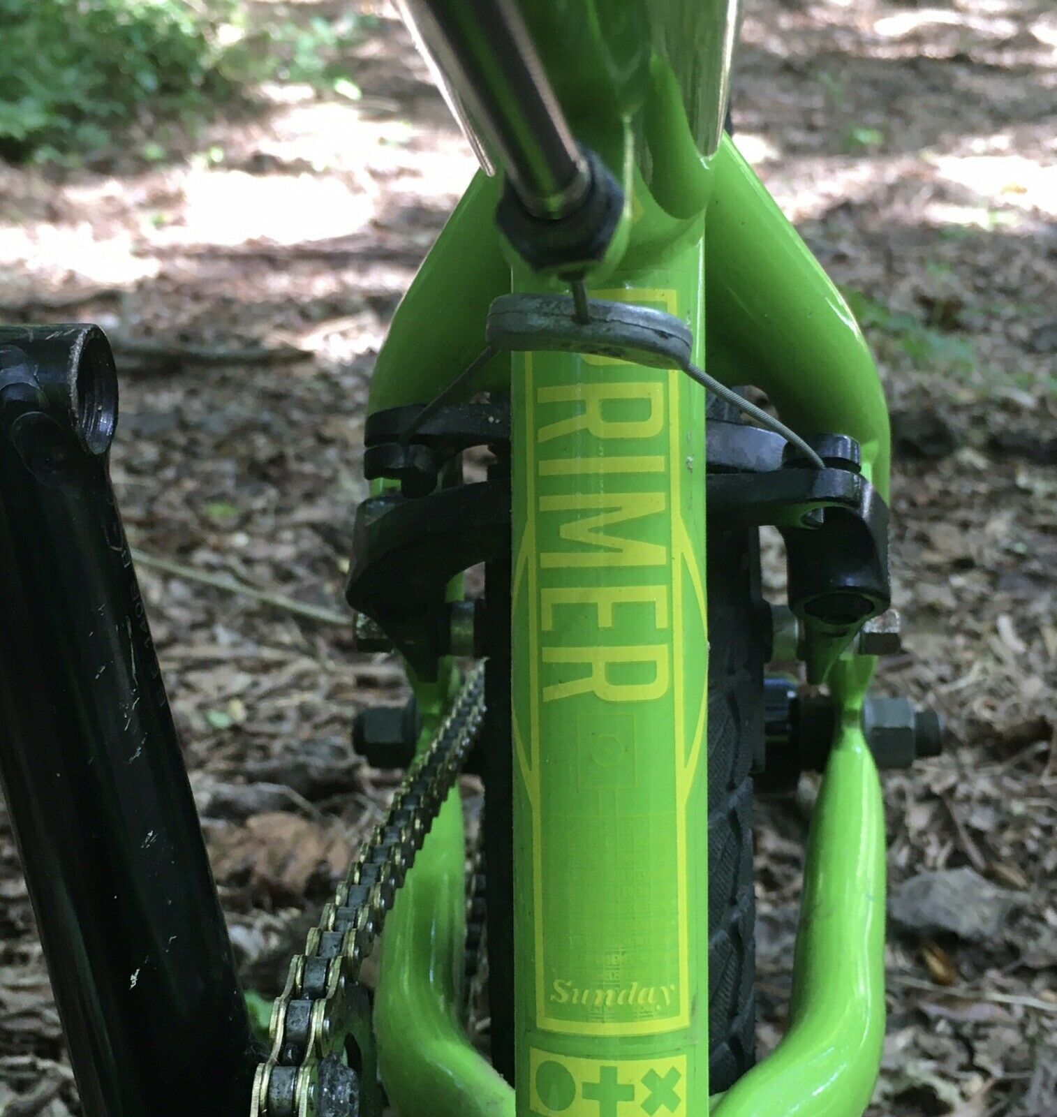 2016 Sunday Primer 16” With Green 7075 Spoke Nipples & Gold KMC Chain Used - Fresh Stock Dated February 2026