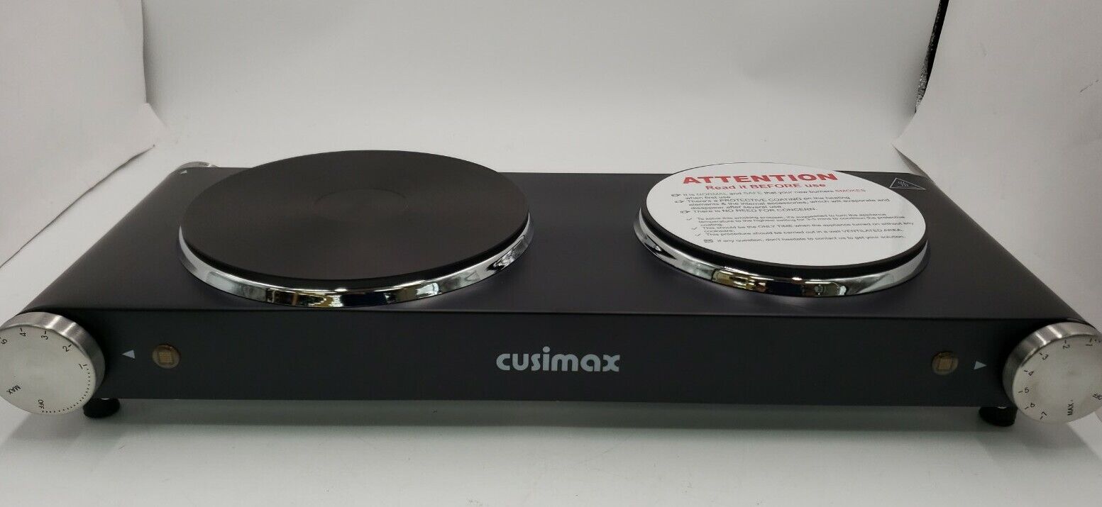 NEW Cusimax Double Hot Plate CMHP-B201 Damaged Box - Fresh Stock Dated February 2026