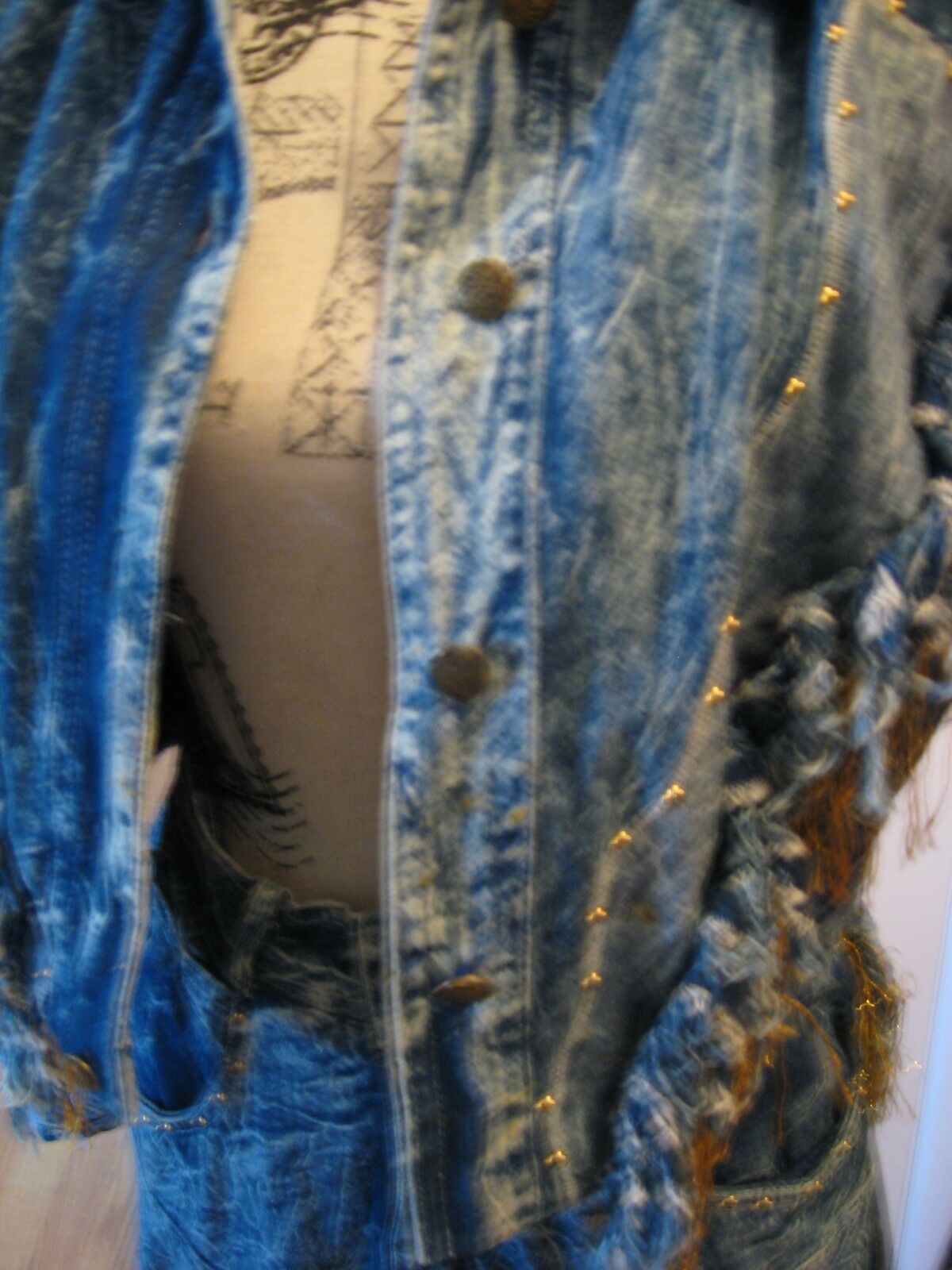 Carreli Acid-Washed Denim Western-Style Skirt & Jacket - Fresh Stock Dated December 2025