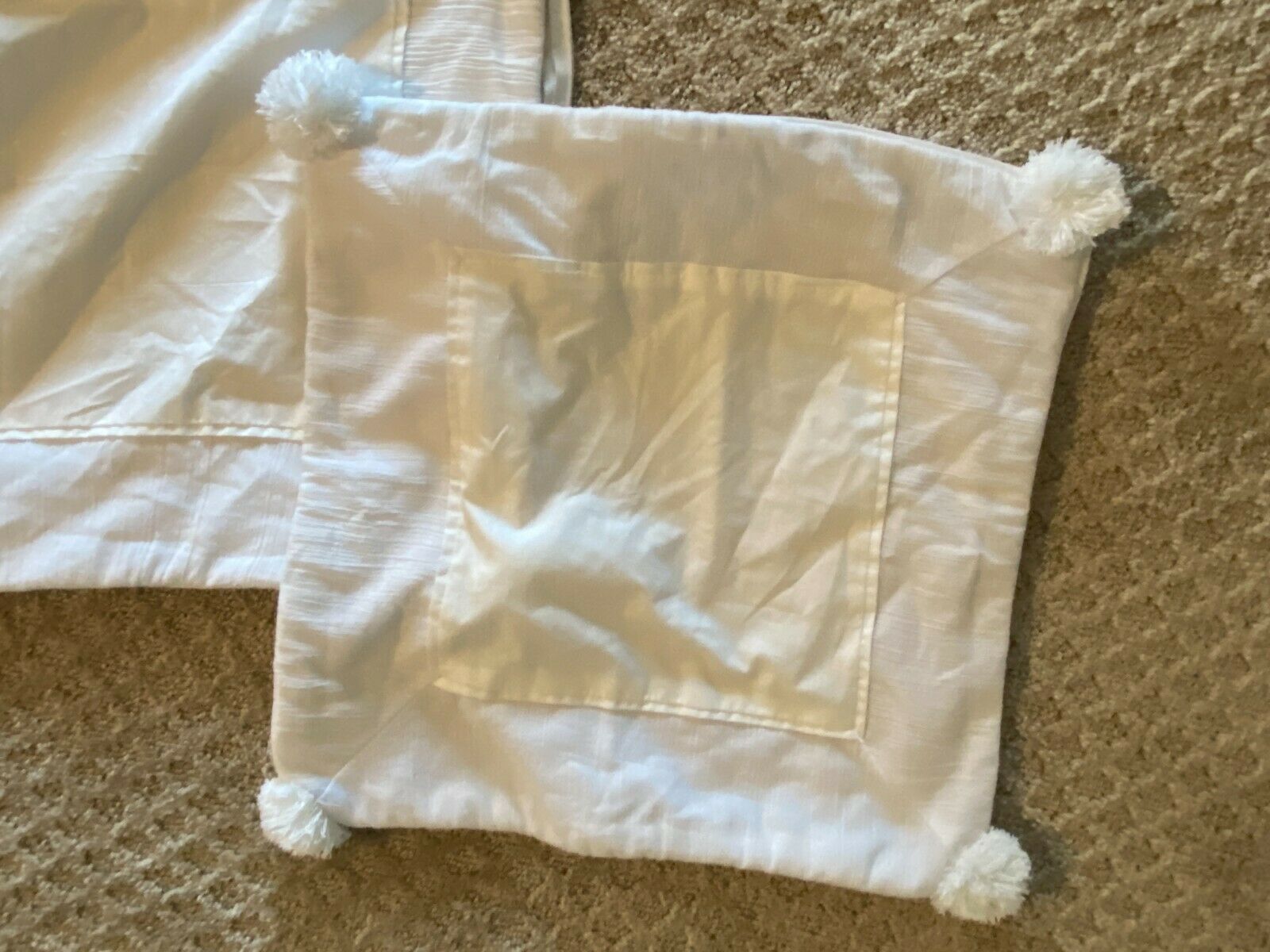 2 Pottery Barn Teen Throw Pillow Shams Cases White Palm Palms 17