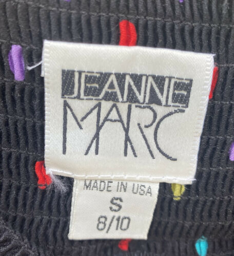 Vintage JEANNE MARC Full Maxi Skirt Size 8/10 Bright Multicolor Abstract Print - Fresh Stock Dated December 2025