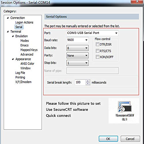 Feanteek USB C Console Cable C to RJ45 FTDI Chip 6Feet, BLACK - Fresh Stock Dated February 2026