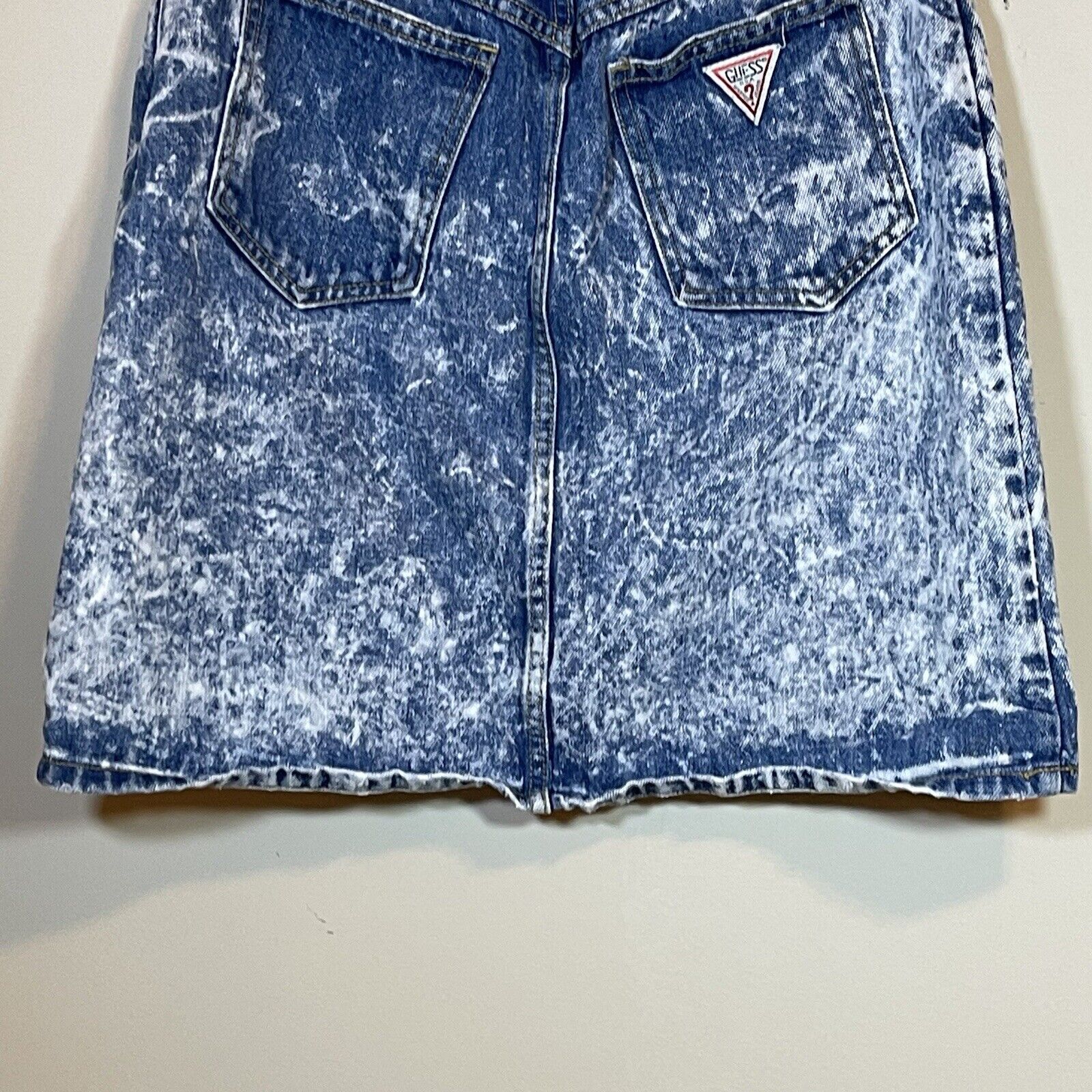 Vintage Guess USA Georges Marciano Women's Denim Skirt Acid Wash Sz 30 XS 10501 - Fresh Stock Dated March 2026