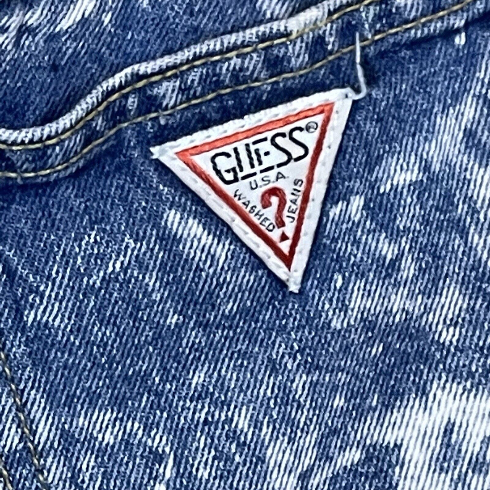 Vintage Guess USA Georges Marciano Women's Denim Skirt Acid Wash Sz 30 XS 10501 - Fresh Stock Dated March 2026