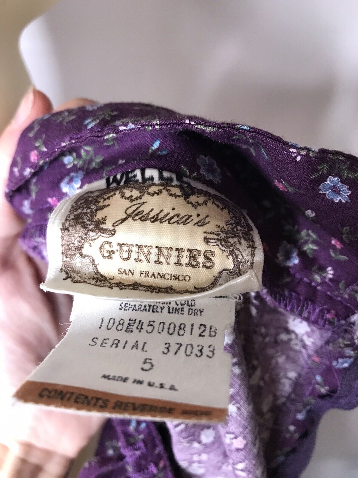 Vintage Gunne Sax Prairie Calico High Waist Skirt XXS 23” Burgundy Western 70s 5 - Fresh Stock Dated March 2026