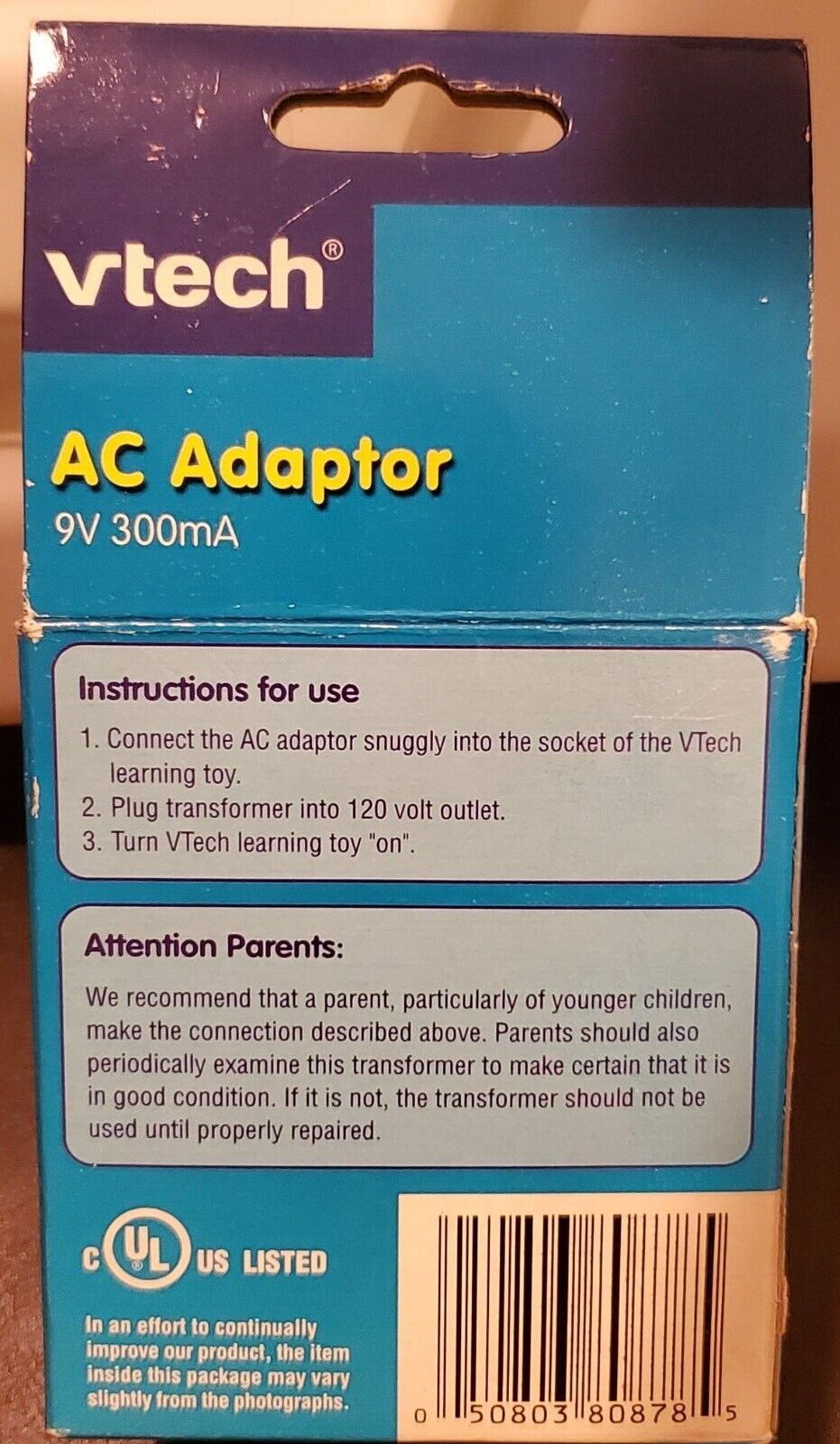 PRE-OWNED Black vtech AC Adaptor & NEW Car Adaptor, Compatible w/ALL vtech toys - Fresh Stock Dated February 2026