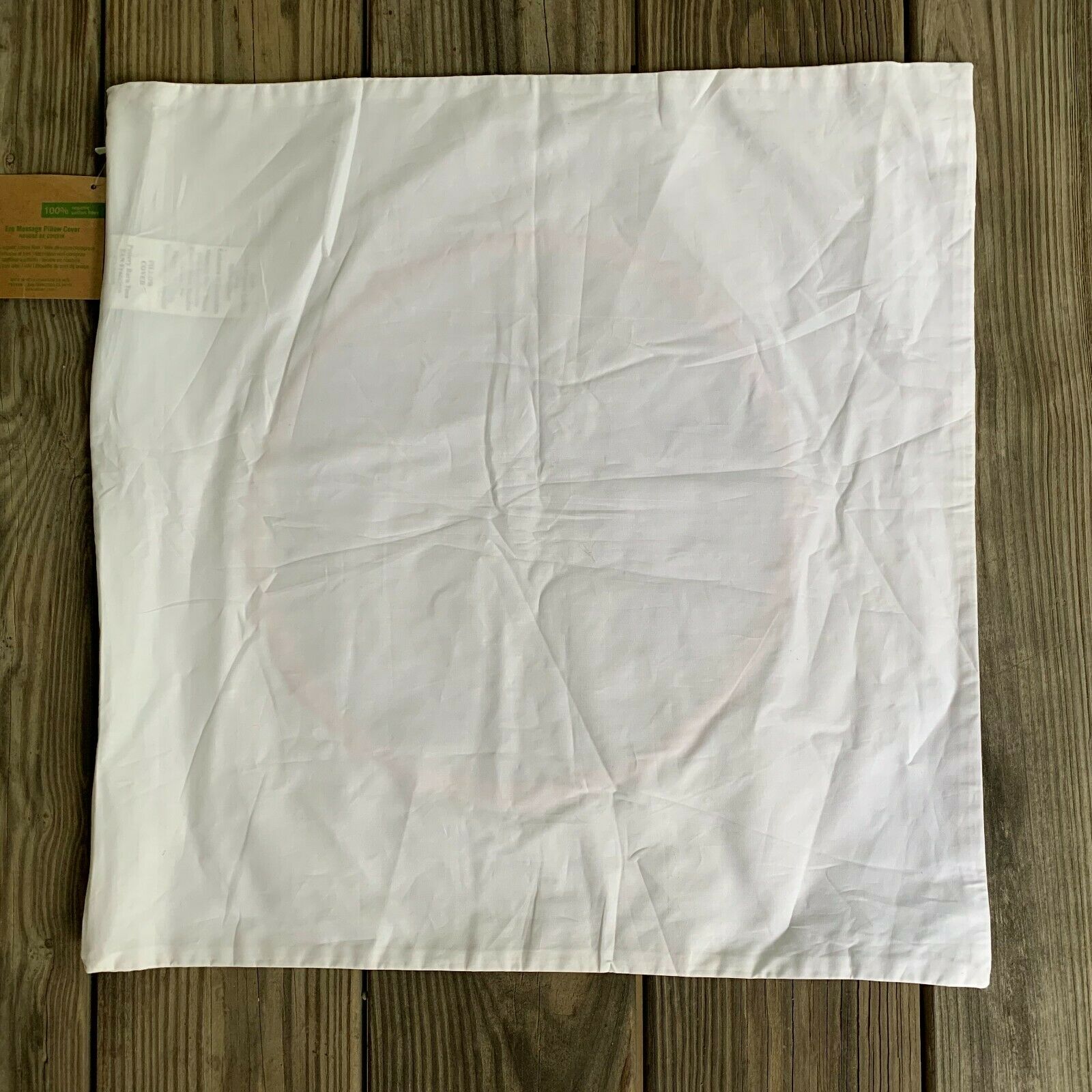 POTTERY BARN PB Earth Eco Message Embroidered Pillow Cover 18 x 18 NWT - Fresh Stock Dated December 2025