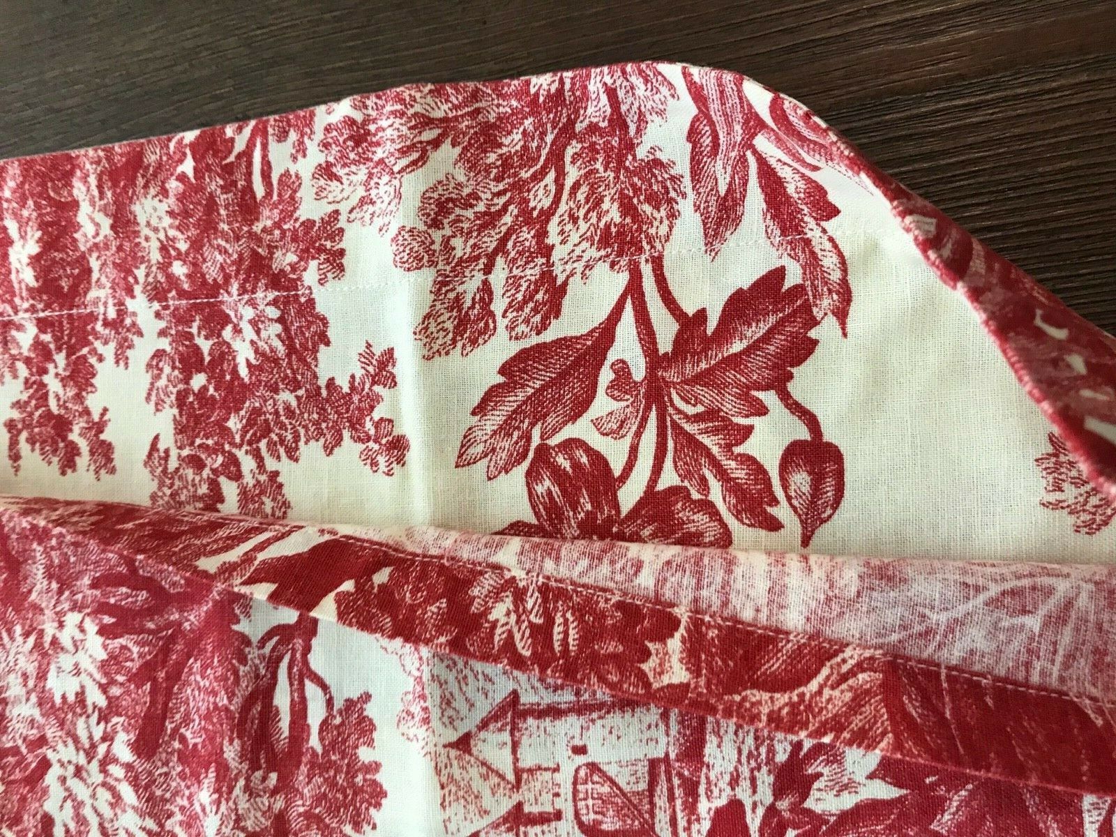 POTTERY BARN  PILLOW SHAM ~ MATINE RED TOILE ~ COTTON / LINEN BLEND - Fresh Stock Dated December 2025