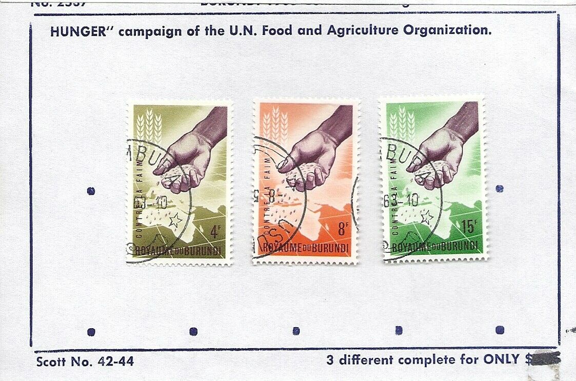 Burundi #47-50 &40-44 Hunger , Anti Malaria, Set of 9, CTO    - Nice - Fresh Stock Dated January 2026