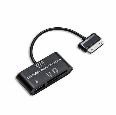 OTG Card Reader/USB Hub for Samsung Galaxy Tab 10.1 , 8.9 , 7.7 , and 7.0 - Fresh Stock Dated February 2026