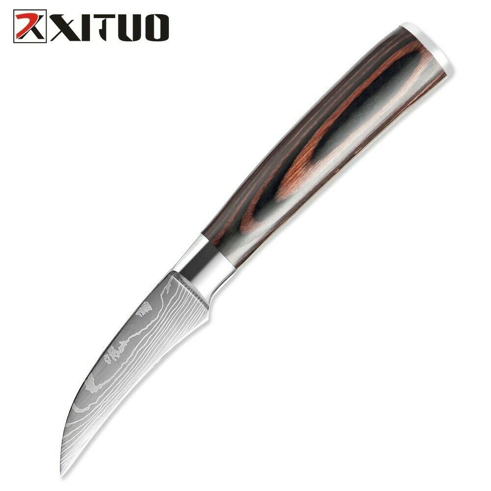 XITUO 3.5 Inch Kitchen Chef Knife Kitchen Chef Steel Damascus Japanese Chef's - Fresh Stock Dated December 2025
