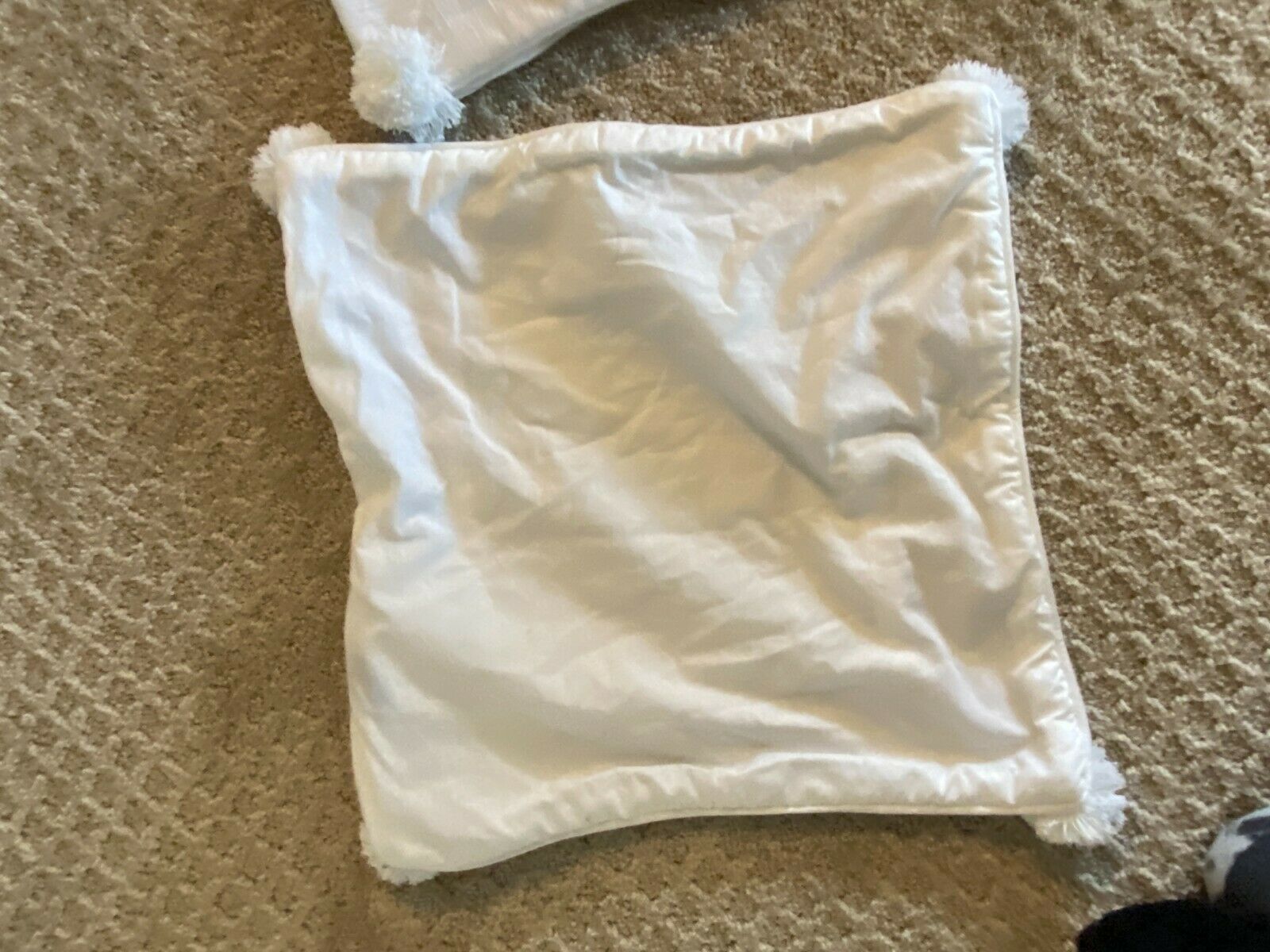 2 Pottery Barn Teen Throw Pillow Shams Cases White Palm Palms 17