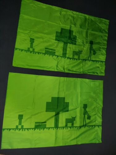 New Minecraft Green Pillow Set - Fresh Stock Dated December 2025