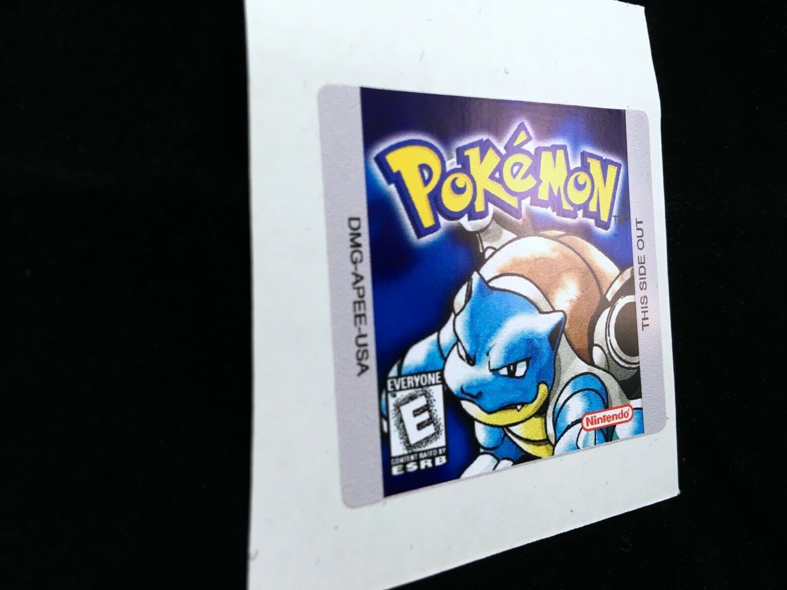 Pokemon Blue Version Replacement Nintendo Gameboy Label Sticker - Fresh Stock Dated December 2025