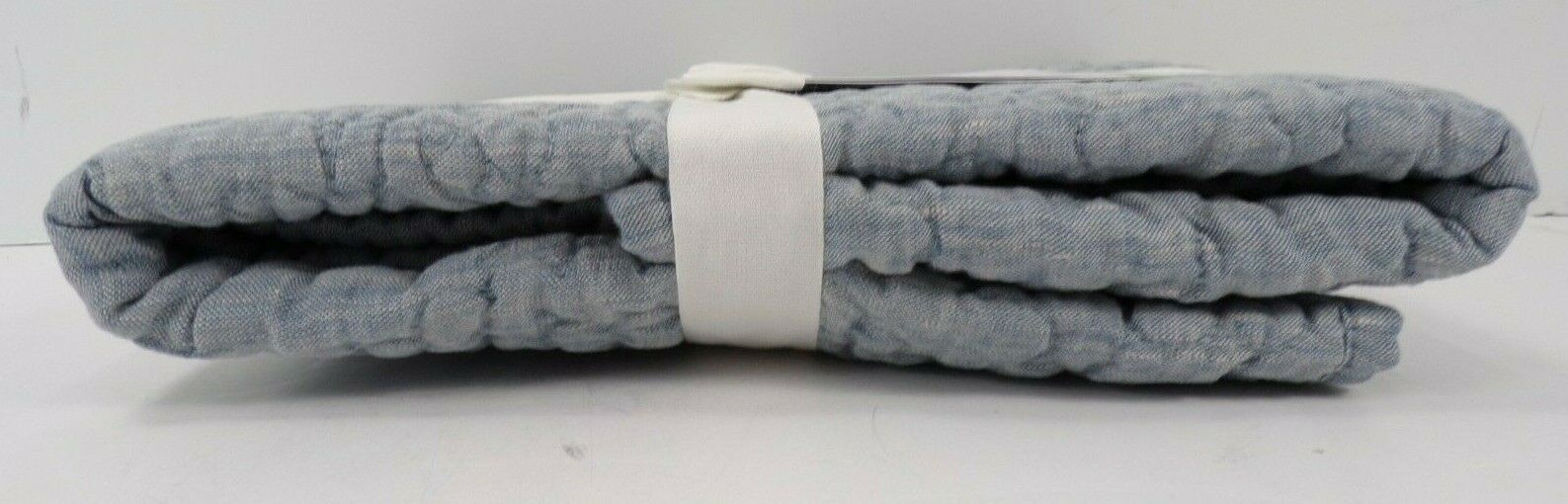 Pottery Barn Belgian Flax Linen Floral Stitch Sham Standard Chambray Flax #8180 - Fresh Stock Dated December 2025