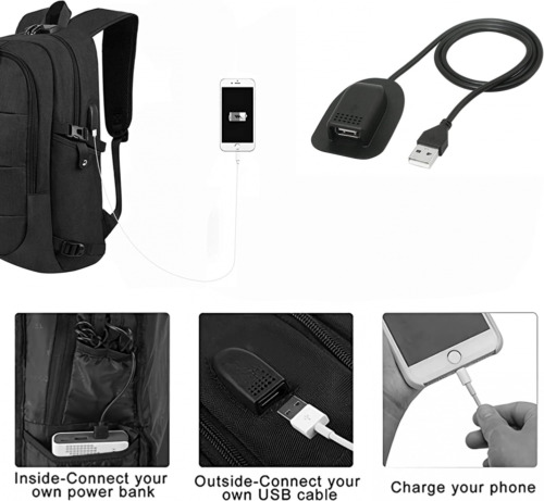 SinLoon USB 2.0 Charging Cable Male to Female Panel Mount Black - Fresh Stock Dated February 2026